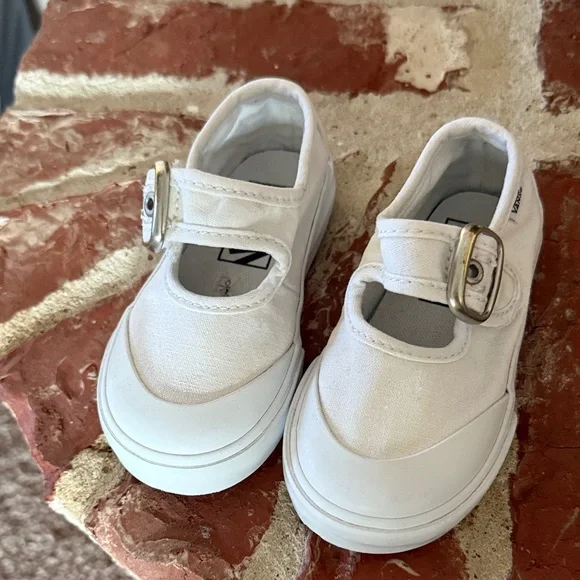 Vans White Toddler Shoes girls Mary Jane style - Picture 6 of 7